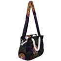 Fractal Abstract Background Pattern Rope Handles Shoulder Strap Bag View2