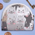 Cute Cats Seamless Pattern Horseshoe Style Canvas Pouch View2