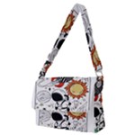 Astronaut Drawing Planet Full Print Messenger Bag (M)