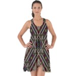 Zentangle Style Geometric Ornament Pattern Show Some Back Chiffon Dress