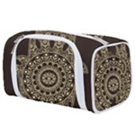 Hamsa Hand Drawn Symbol With Flower Decorative Pattern Toiletries Pouch