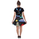 Seamless Pattern With Space Objects Ufo Rockets Aliens Hand Drawn Elements Space Velvet Suspender Skater Skirt View2