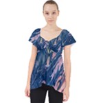 Liquid-abstract-paint-texture Lace Front Dolly Top