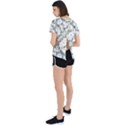 Modern Abstract Intricate Print Pattern Open Back Sport Tee View2