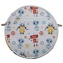 Cute cartoon robots seamless pattern Crossbody Circle Bag View2