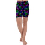 Colourful Bricks Pattern Colour Kids  Lightweight Velour Capri Yoga Leggings