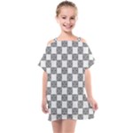 Seamless Tile Derivative Pattern Kids  One Piece Chiffon Dress