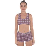Seamless Psychedelic Pattern Racerback Boyleg Bikini Set
