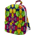 Fruits And Vegetables Pattern Zip Up Backpack