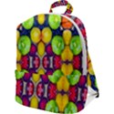 Fruits And Vegetables Pattern Zip Up Backpack View1