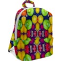 Fruits And Vegetables Pattern Zip Up Backpack View2