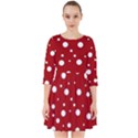 Mushroom pattern, red and white dots, circles theme Smock Dress View1