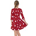 Mushroom pattern, red and white dots, circles theme Smock Dress View2