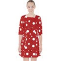 Mushroom pattern, red and white dots, circles theme Pocket Dress View1