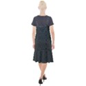 Geometric pattern, army green and black lines, regular theme Camis Fishtail Dress View2