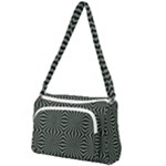 Geometric pattern, army green and black lines, regular theme Front Pocket Crossbody Bag Geometric pattern, army green and black lines, regular theme Front Pocket Crossbody Bag