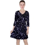 Square Motif Abstract Geometric Pattern 2 Ruffle Dress
