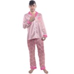 Cat With Violin Men s Long Sleeve Satin Pyjamas Set