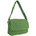 Abstract Black and Green Checkered Pattern Courier Bag