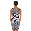 Abstract Zebra Stripes Pattern Wrap Front Bodycon Dress View2