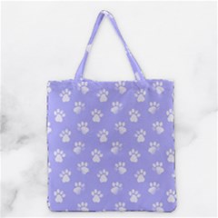 Animal Cat Dog Paw Prints Pattern Grocery Tote Bag