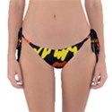 Multicolored Scribble Abstract Pattern Reversible Bikini Bottom View1