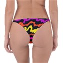 Multicolored Scribble Abstract Pattern Reversible Bikini Bottom View2