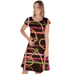 Checks Chain Pattern Classic Short Sleeve Dress