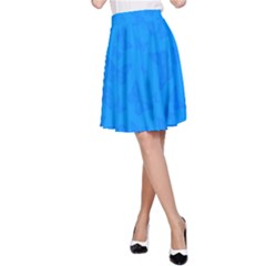 Cornflower Blue Butterfly Print A-line Skirt