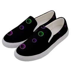 Bubble In Blavk Background Men s Canvas Slip Ons