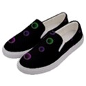 Bubble in blavk background Men s Canvas Slip Ons View2