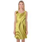 Golden Wave Sleeveless Satin Nightdress