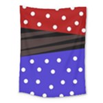 Mixed polka dots and lines pattern, blue, red, brown Medium Tapestry Mixed polka dots and lines pattern, blue, red, brown Medium Tapestry