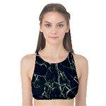 Neon Silhouette Leaves Print Pattern Tank Bikini Top