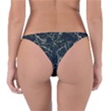 Neon Silhouette Leaves Print Pattern Reversible Bikini Bottom View2