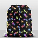 Multicolored Hands Silhouette Motif Design Drawstring Bag (Small) View1