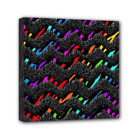 Rainbowwaves Mini Canvas 6  X 6  (stretched)