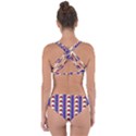 Colorful triangles pattern, retro style theme, geometrical tiles, blocks Criss Cross Bikini Set View2