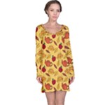 Apple Pie Pattern Long Sleeve Nightdress