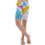 Modern pineapples Kids  Lightweight Velour Cropped Yoga Leggings