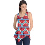 Illustrations Watermelon Texture Pattern Sleeveless Tunic