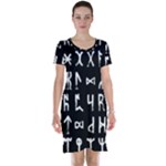 Macromannic Runes Collected Inverted Short Sleeve Nightdress
