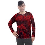 Red abstract Men s Pique Long Sleeve Tee