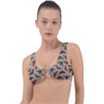 Dragonfly Pattern Ring Detail Bikini Top