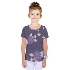 Purple Flowers Kids  One Piece Tee