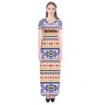 Native American Pattern Short Sleeve Maxi Dress