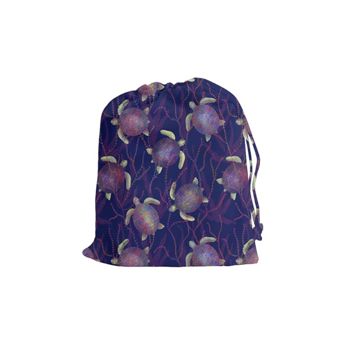 Turtles  Drawstring Pouch (Medium)