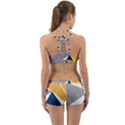 Abstrait triangles Jaune/Bleu/Gris Back Web Gym Set View2
