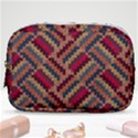 Zig zag knitted pattern Make Up Pouch (Small) View1