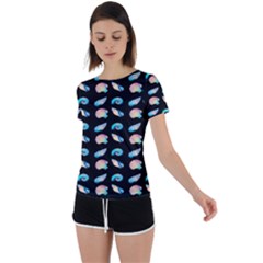 Sea Shells Back Circle Cutout Sports Tee